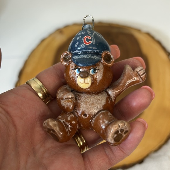 Chicago Bears NFL and Cubs MLB Bear Ornaments - Picture 6 of 7